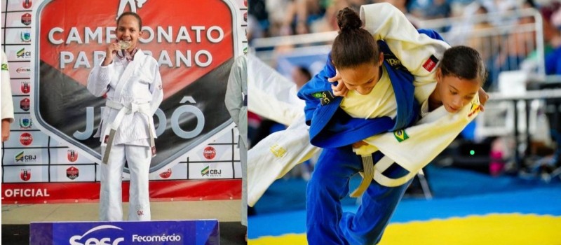 Patoense  campe paraibana de Jud na categoria Sub-13  34 kg 