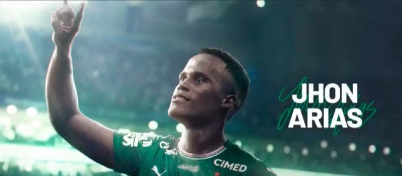 Palmeiras anuncia a contrata��o do meia-atacante Jhon Arias
