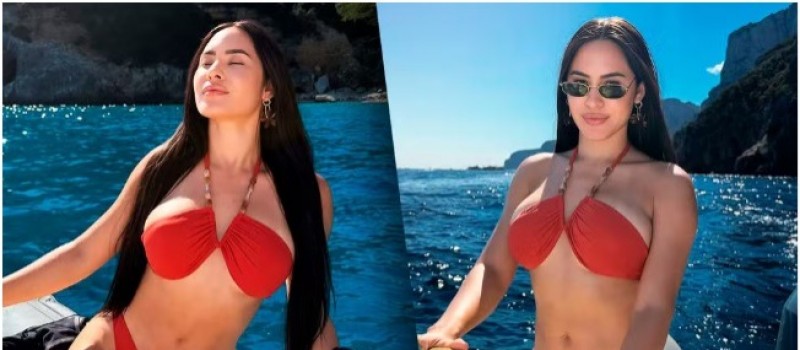 Isabelle Nogueira compartilha cliques de biqu�ni na It�lia: 'Realizada'
