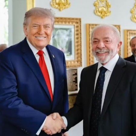 Trump diz que Lula � um 'bom homem' e 'inteligente' ap�s reuni�o na Casa Branca