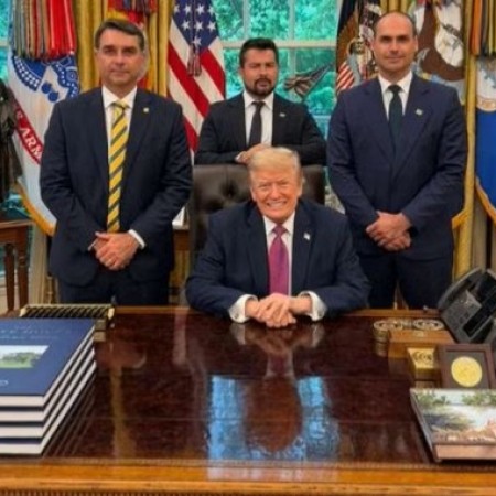 Presidente Donald Trump 'rasgou' elogios a Lula em encontro com Fl�vio Bolsonaro