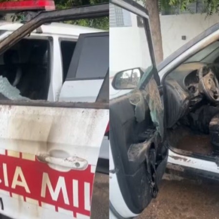 Homens s�o presos ap�s atear fogo em viatura da PM no Sert�o da Para�ba