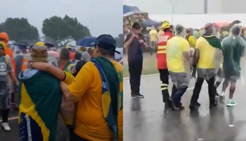 Queda de raio fere dezenas em ato de Nikolas em Bras�lia